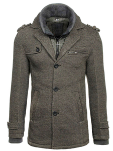 Abrigo de invierno para hombre gris Bolf 88805