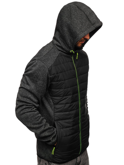 Chaqueta de entretiempo para hombre negro Bolf KS2155