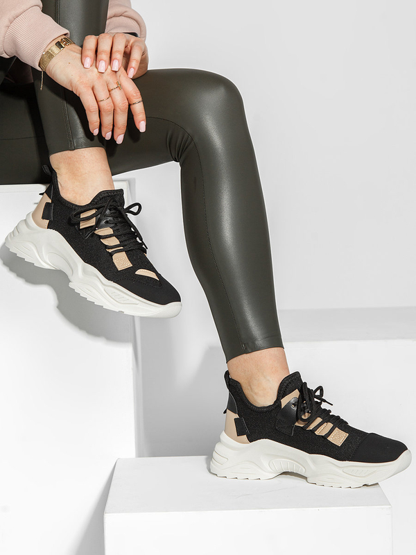 Calzado deportivo tipo sneakers para mujer negro Bolf PP27