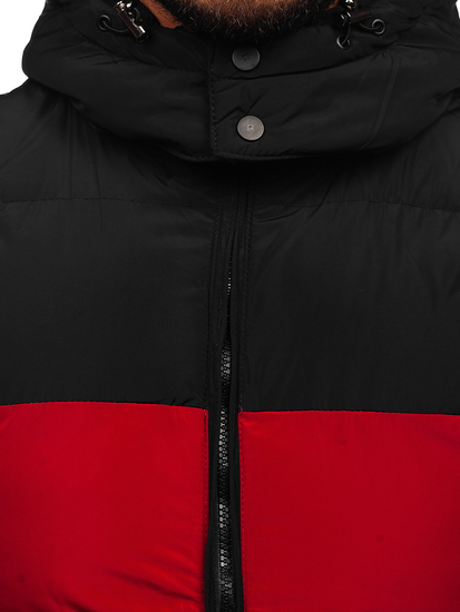 Chaleco acolchado con capucha para hombre burdeos Bolf 1189