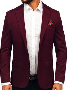 Americana casual para hombre burdeos Bolf 24401