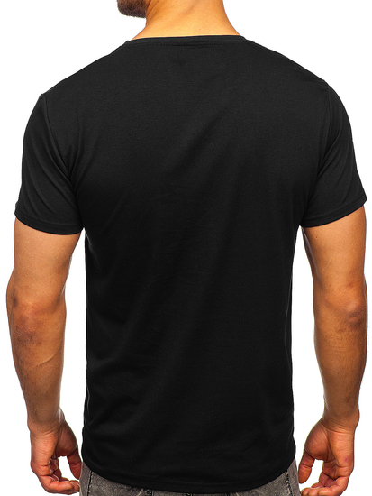 Camiseta estampada para hombre color negro Bolf Y70005