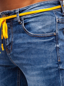 Pantalón vaquero skinny fit para hombre azul oscuro Bolf KX565