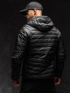 Chaqueta acolchada de entretiempo para hombre negro Bolf 58M13021A1