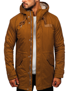 Chaqueta de invierno parka para hombre camel Bolf EX838