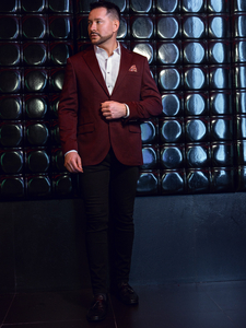 Americana casual de hombre burdeos Bolf 24401-1