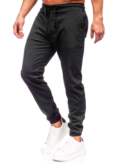 Pantalón jogger de tela para hombre negro Bolf 0065