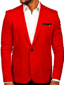 Americana casual para hombre rojo Bolf 1652