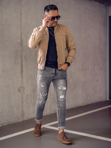 Chaqueta bomber reversible camel para hombre Bolf 84M3005A