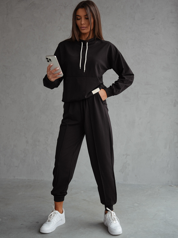 Conjunto de chándal de dos piezas para mujer color negro Bolf 82162