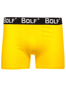 Calzoncillos bóxer para hombre amarillo y fluorescente Bolf 0953-2P 2 PACK