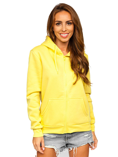 Sudadera con capucha para mujer amarillo claro Bolf W03B