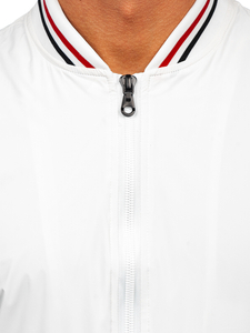 Chaqueta bomber de entretiempo para hombre blanco Bolf 7147