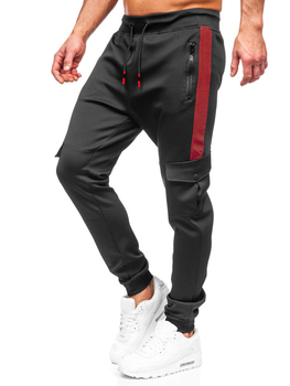 Pantalón cargo de chándal jogger para hombre negro Bolf K10283