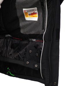 Chaqueta de invierno de esquí para hombre negro y verde Bolf 1910