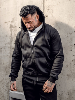 Sudadera con capucha para hombre negro Bolf 2008A