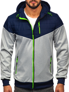 Chaqueta acolchada de entretiempo para hombre azul oscuro Bolf 8M901