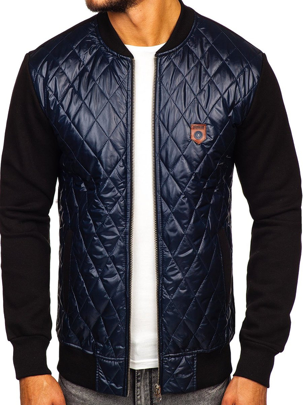 Chaqueta de entretiempo bomber para hombre azul oscuro Bolf 2569-2