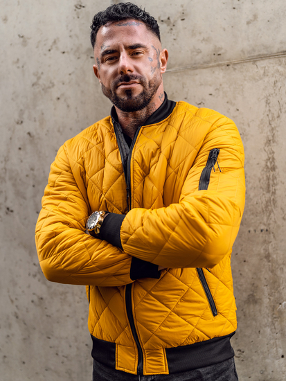 Chaqueta de entretiempo bomber para hombre camel Bolf MY-01