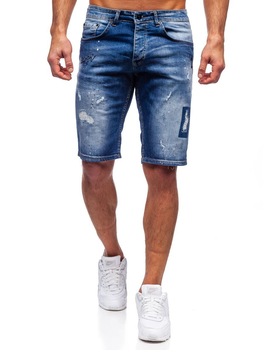 Pantalón corto vaquero para hombre color azul oscuro Bolf R3007