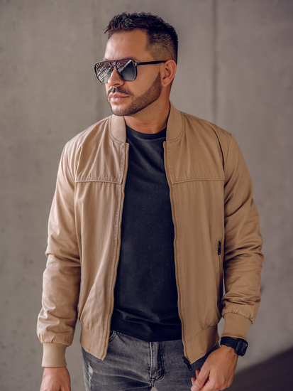 Chaqueta bomber reversible camel para hombre Bolf 84M3005A