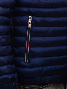 Chaqueta deportiva de entretiempo acolchada para hombre azul oscuro Bolf 6574