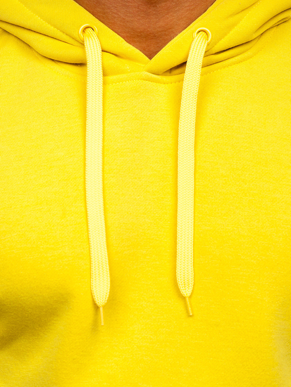 Sudadera tipo canguro con capucha para hombre color amarillo claro Bolf 2009-33