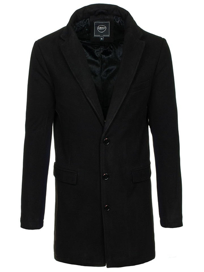 Abrigo de invierno para hombre color negro Bolf 1047-1