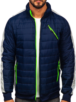 Chaqueta acolchada de entretiempo para hombre azul oscuro Bolf 8M909