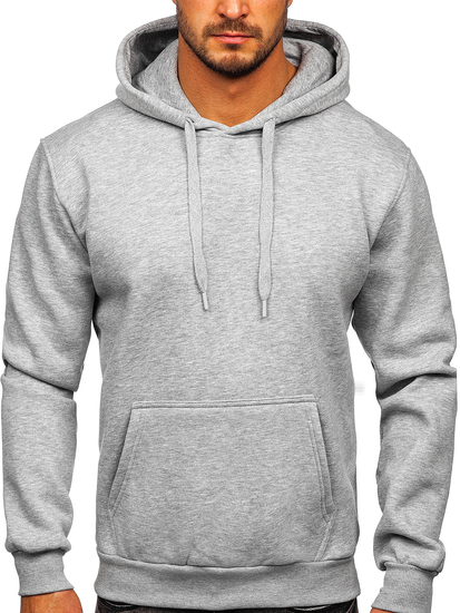 Sudadera tipo canguro con capucha para hombre gris oscuro Bolf 1004