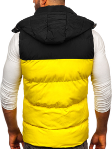 Chaleco acolchado con capucha para hombre amarillo Bolf 1189