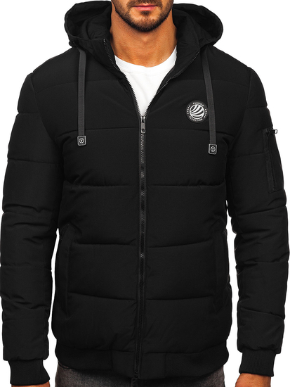 Chaqueta de invierno acolchada para hombre negro Bolf 31M5028