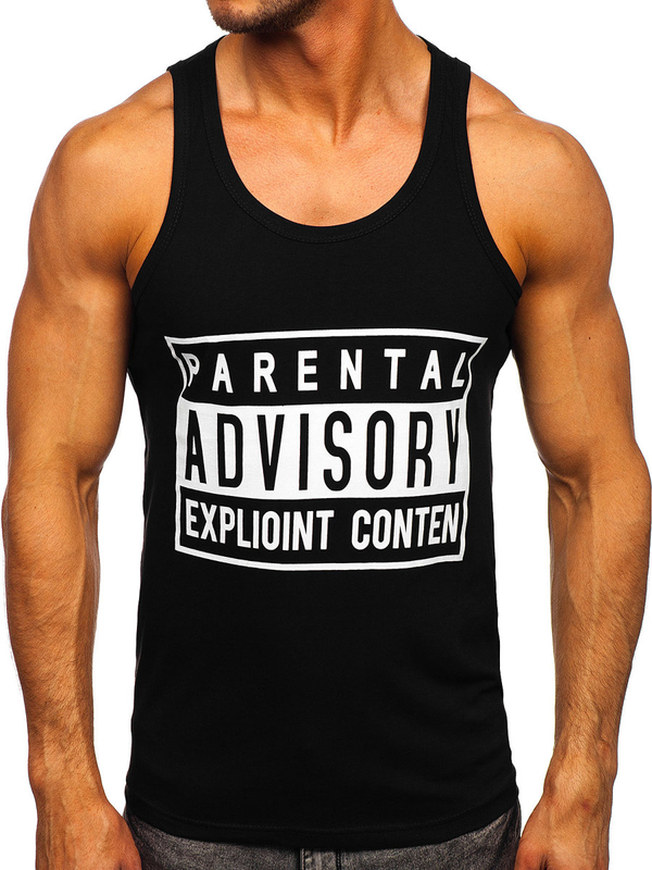 Camiseta estampada bóxer sin mangas color negro Bolf 14855