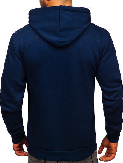 Sudadera tipo canguro con capucha para hombre azul oscuro Bolf 1004