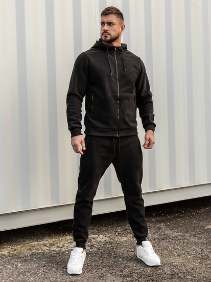 Chándal con capucha para hombre negro Bolf 3A150A