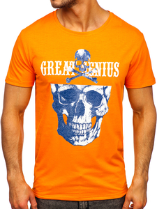 Camiseta estampada para hombre color naranja Bolf Y70005
