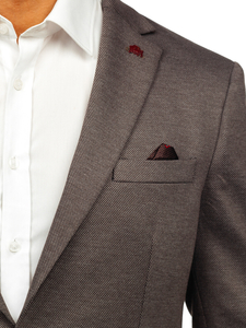 Hombre Blazer elegante Marrón Oscuro Bolf 024