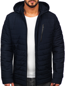 Chaqueta acolchada de entretiempo para hombre azul oscuro Bolf 22M305