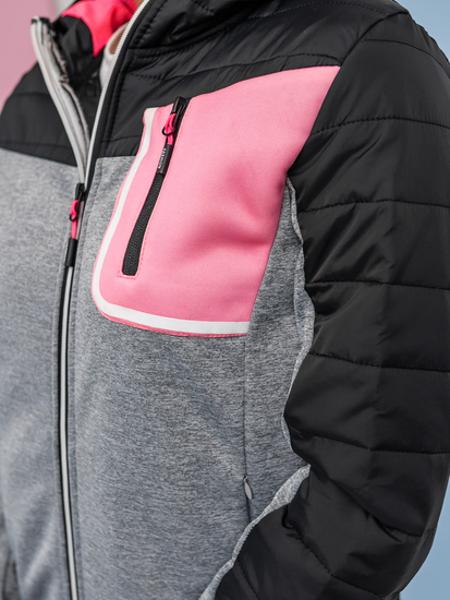 Sudadera con capucha para mujer negra Bolf KSW4006