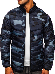 Chaqueta deportiva de entretiempo acolchada para hombre color camuflaje y grafito Bolf SM32