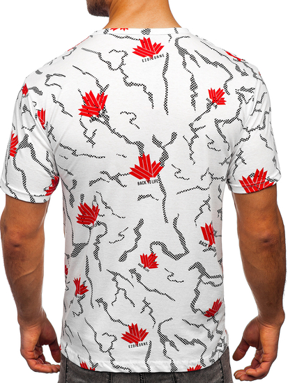 Camiseta estampada para hombre color blanco Bolf 14905