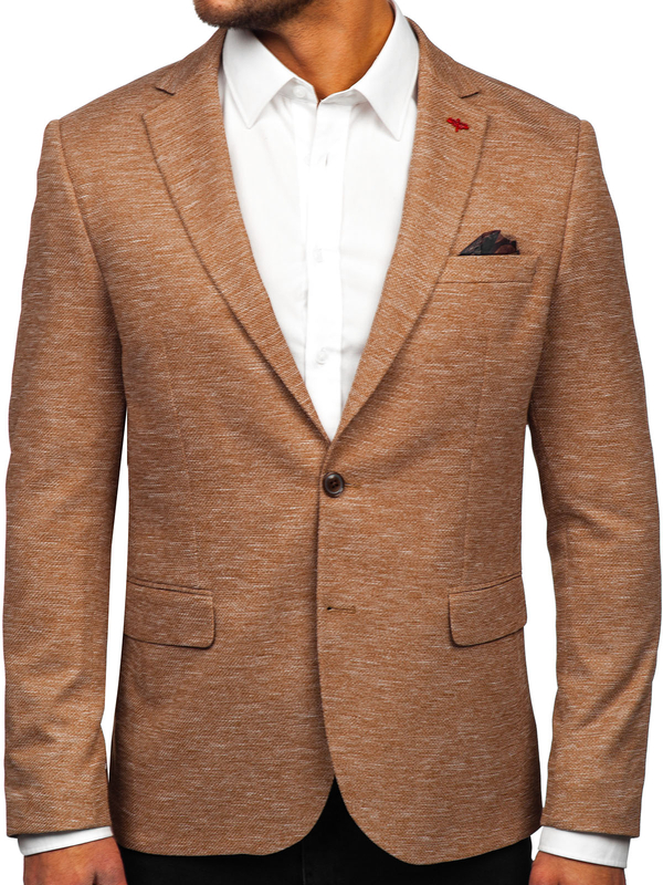 Americana casual para hombre camel Bolf 09