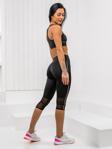Conjunto deportivo de dos piezas para mujer negro Bolf XL012