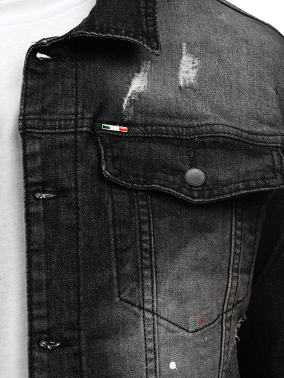 Chaqueta vaquera para hombre negro Bolf MJ542N