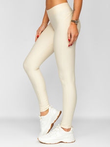 Leggings tipo  push up para mujer ecrú Bolf J50718