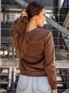 Sudadera para mujer chocolate Bolf W01