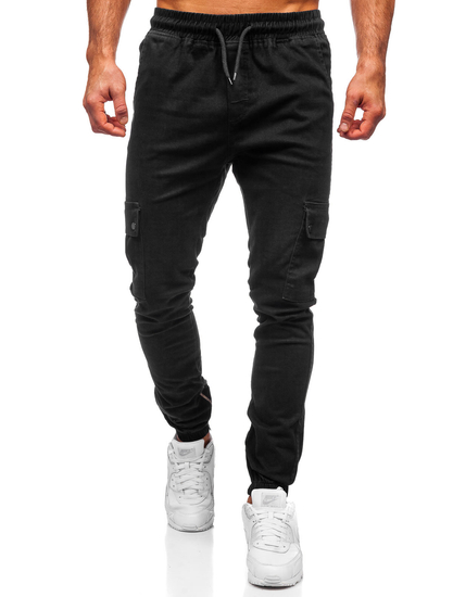 Pantalón jogger cargo para hombre color negro Bolf 0858