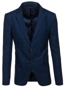 Americana elegante para hombre azul oscuro Bolf 1050