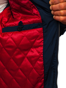 Chaqueta de entretiempo para hombre azul oscuro Bolf 1702