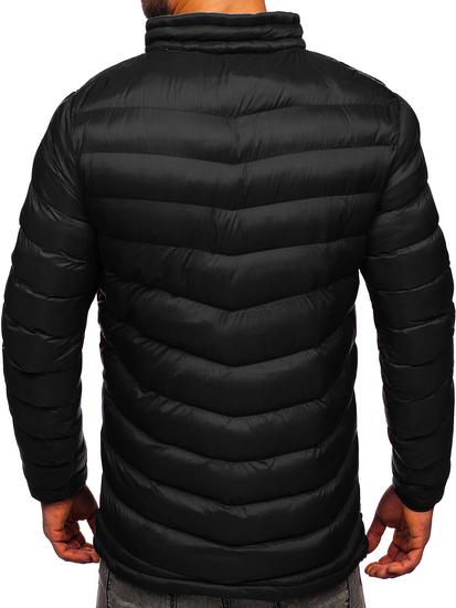 Chaqueta deportiva de invierno acolchada para hombre negra Bolf 1100